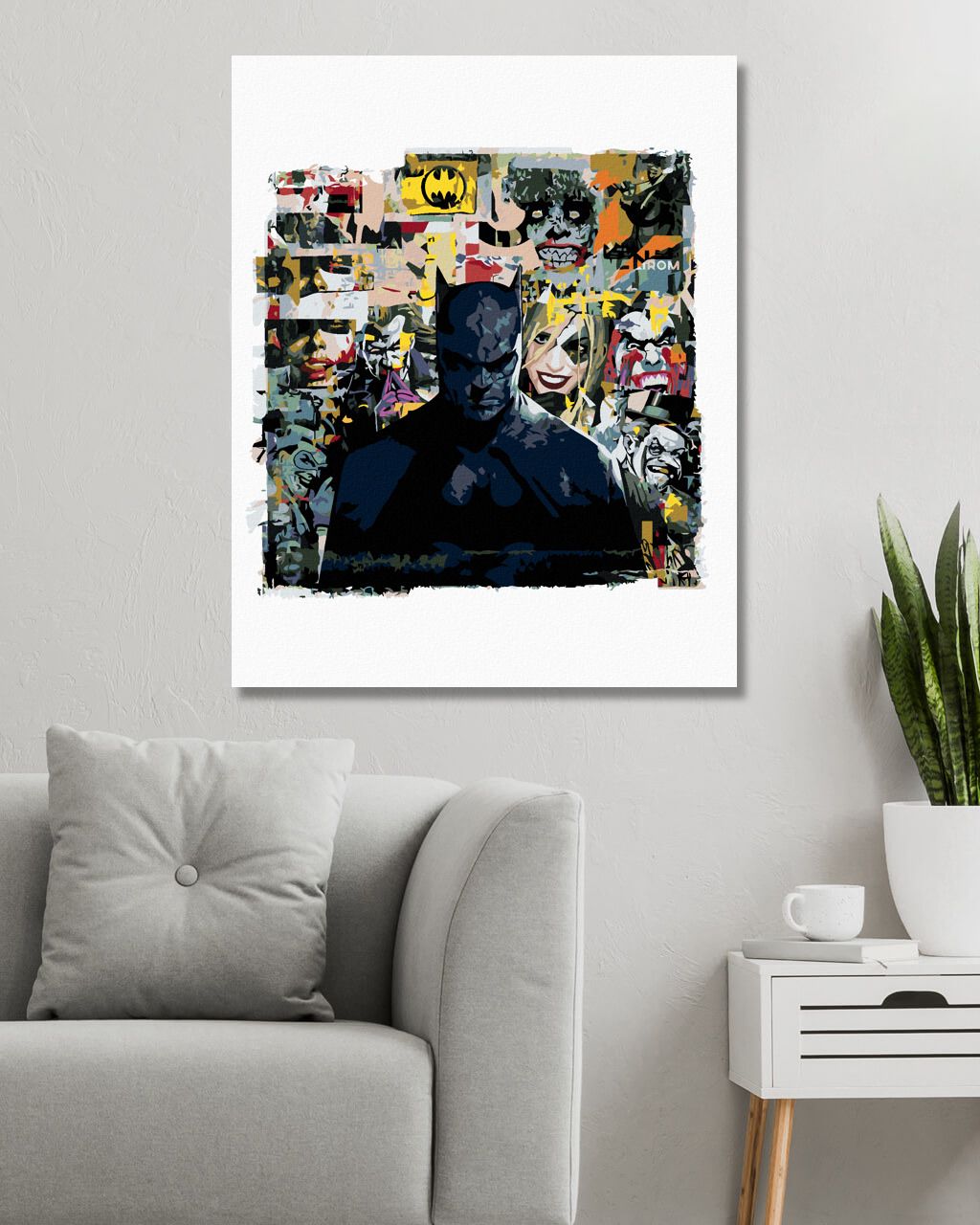 zuty Malování podle čísel - KOMIKSOVÝ BATMAN - Rozměr: 40x50 cm, Rámování: Varianta: vypnuté plátno na rám - obrázek 4