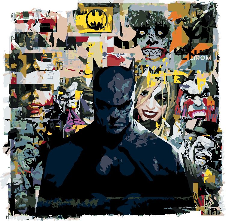 zuty Malování podle čísel - KOMIKSOVÝ BATMAN - Rozměr: 40x50 cm, Rámování: Varianta: vypnuté plátno na rám - obrázek 10