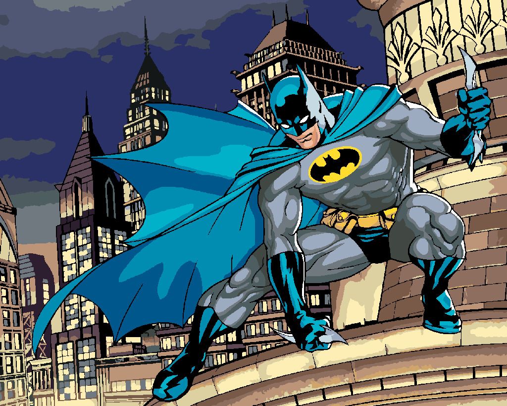 zuty Malování podle čísel - BATMAN NA VRCHOLKU MRAKODRAPU - Rozměr: 40x50 cm, Rámování: Varianta: bez rámu a bez vypnutí plátna - obrázek 7
