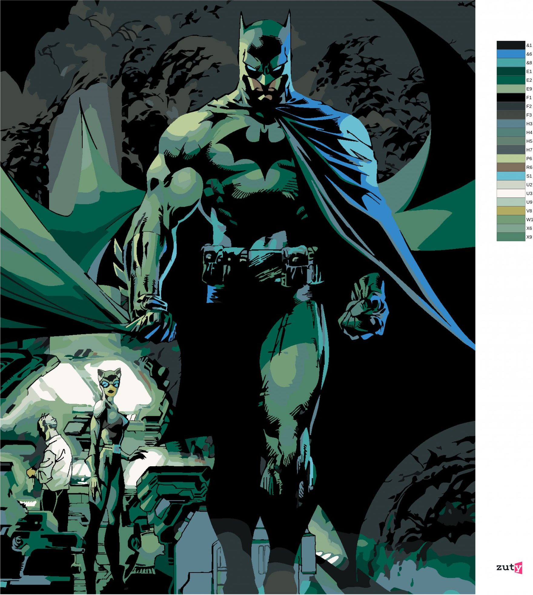 zuty Malování podle čísel - BATMAN V LABORATOŘI - Rozměr: 40x50 cm, Rámování: Varianta: vypnuté plátno na rám - obrázek 10