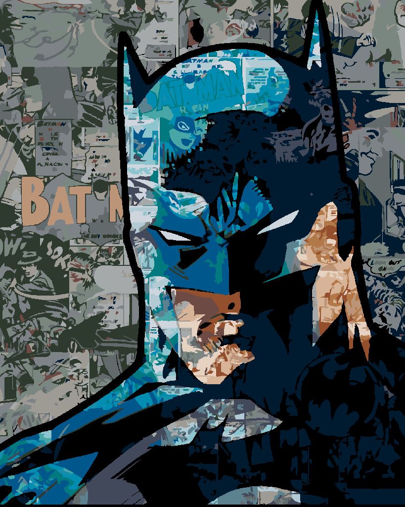 zuty Malování podle čísel - BATMAN A KOMIKSY - Rozměr: 40x50 cm, Rámování: Varianta: bez rámu a bez vypnutí plátna - obrázek 6