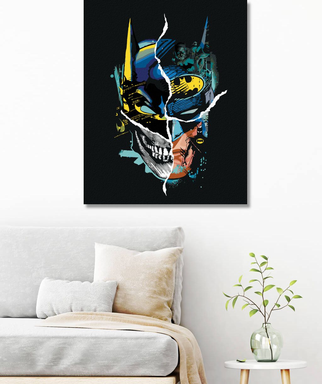 zuty Malování podle čísel - BATMAN A LEBKA - Rozměr: 40x50 cm, Rámování: Varianta: vypnuté plátno na rám - obrázek 5