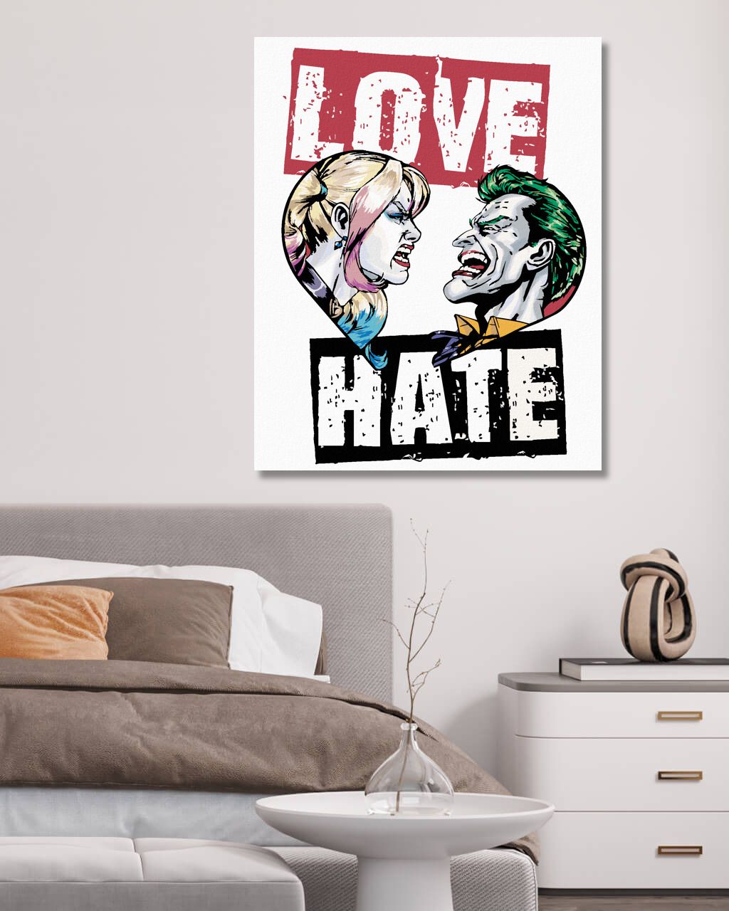 zuty Malování podle čísel - HARLEY QUINN A JOKER (BATMAN) - Rozměr: 40x50 cm, Rámování: Varianta: vypnuté plátno na rám - obrázek 4