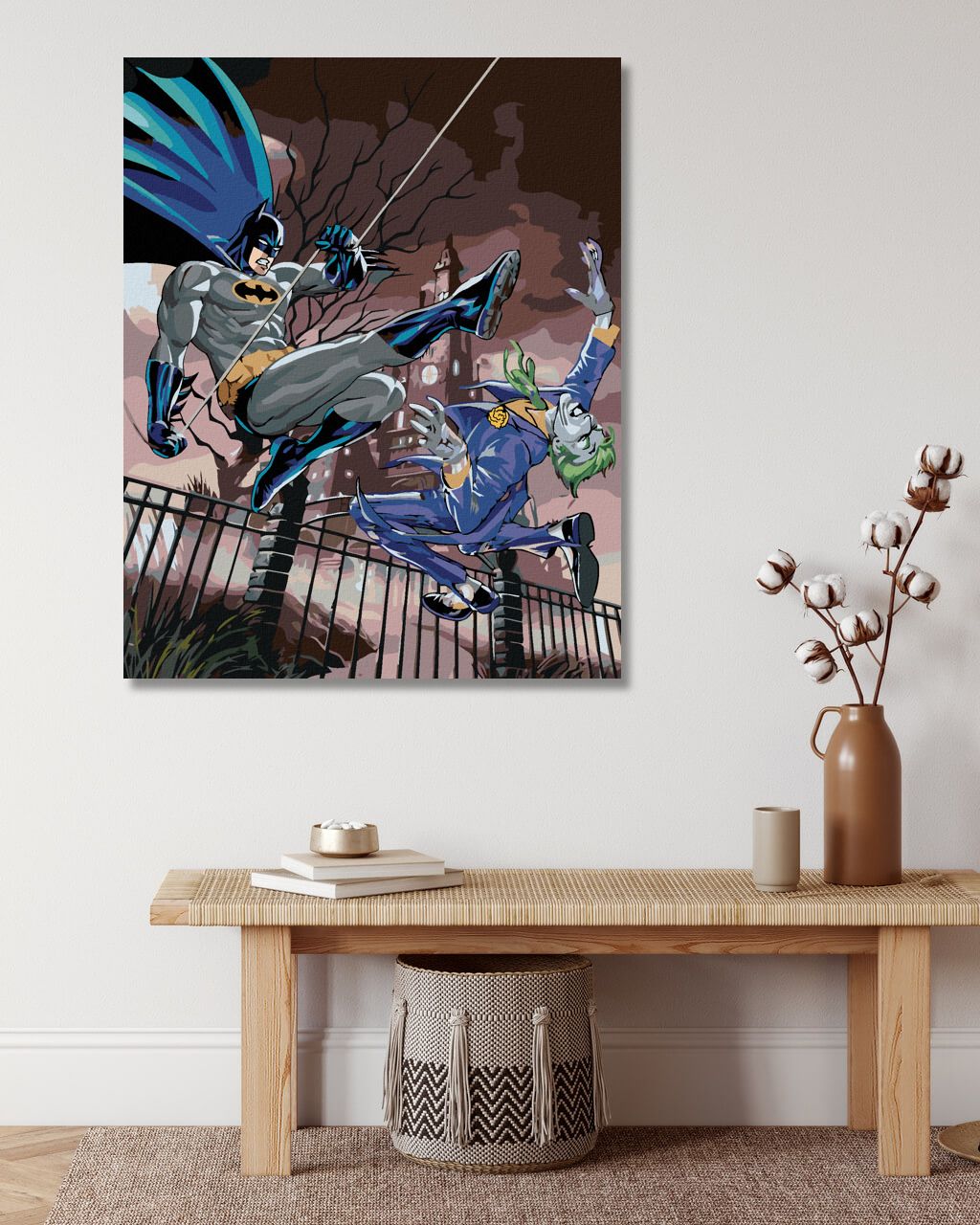 zuty Malování podle čísel - BATMAN A JOKER V BOJI - Rozměr: 40x50 cm, Rámování: Varianta: vypnuté plátno na rám - obrázek 5