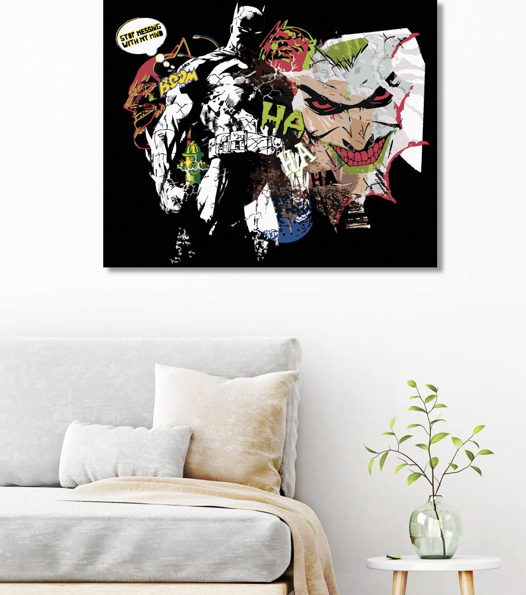 zuty Malování podle čísel - BATMAN A JOKER KOMIKS - Rozměr: 40x50 cm, Rámování: Varianta: vypnuté plátno na rám - obrázek 10