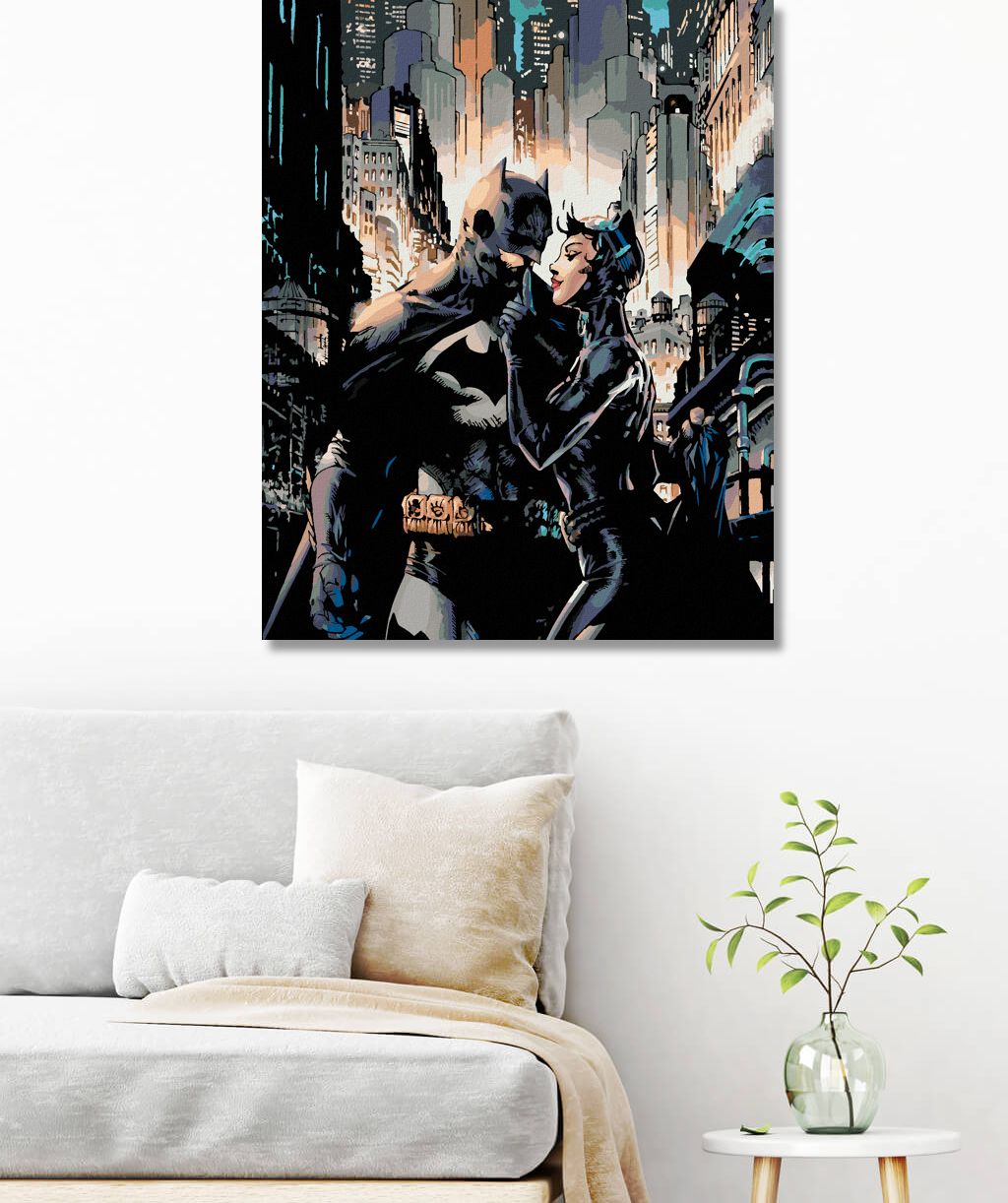 zuty Malování podle čísel - BATMAN A CATWOMAN - Rozměr: 40x50 cm, Rámování: Varianta: bez rámu a bez vypnutí plátna - obrázek 7