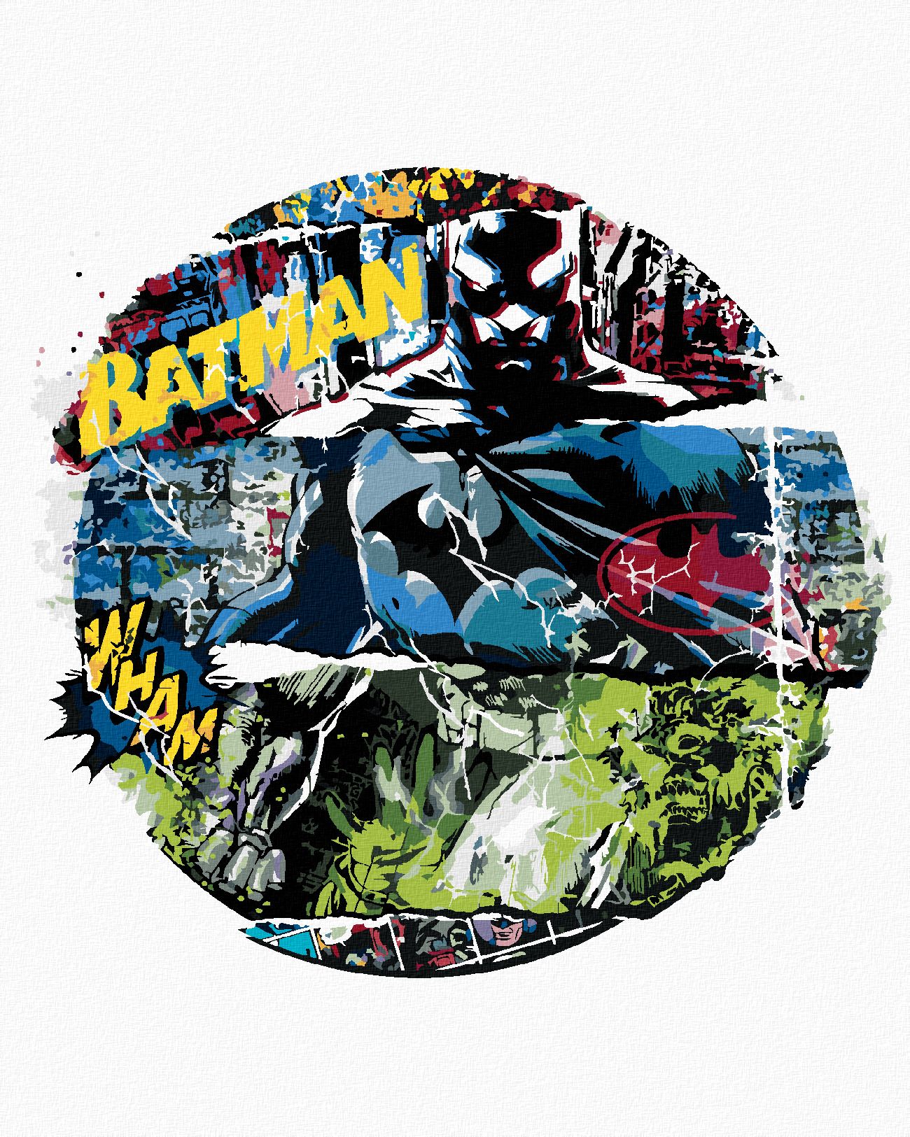 zuty Malování podle čísel - BATMAN KOMIKS - Rozměr: 40x50 cm, Rámování: Varianta: bez rámu a bez vypnutí plátna - obrázek 1