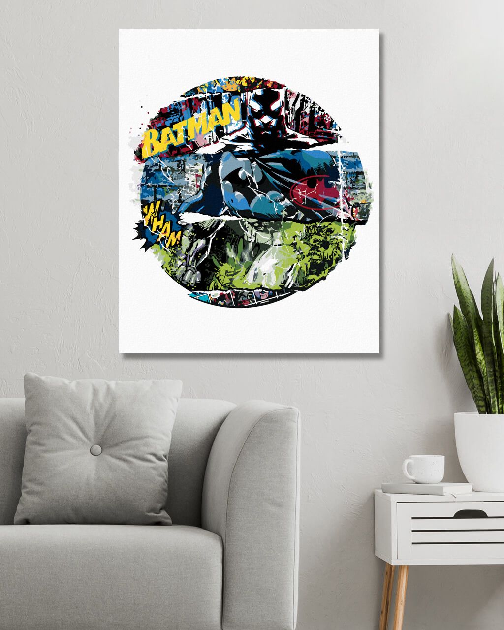 zuty Malování podle čísel - BATMAN KOMIKS - Rozměr: 40x50 cm, Rámování: Varianta: bez rámu a bez vypnutí plátna - obrázek 2