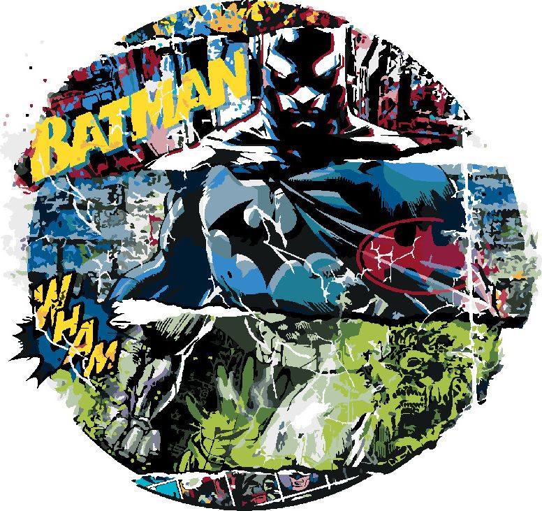 zuty Malování podle čísel - BATMAN KOMIKS - Rozměr: 40x50 cm, Rámování: Varianta: bez rámu a bez vypnutí plátna - obrázek 7