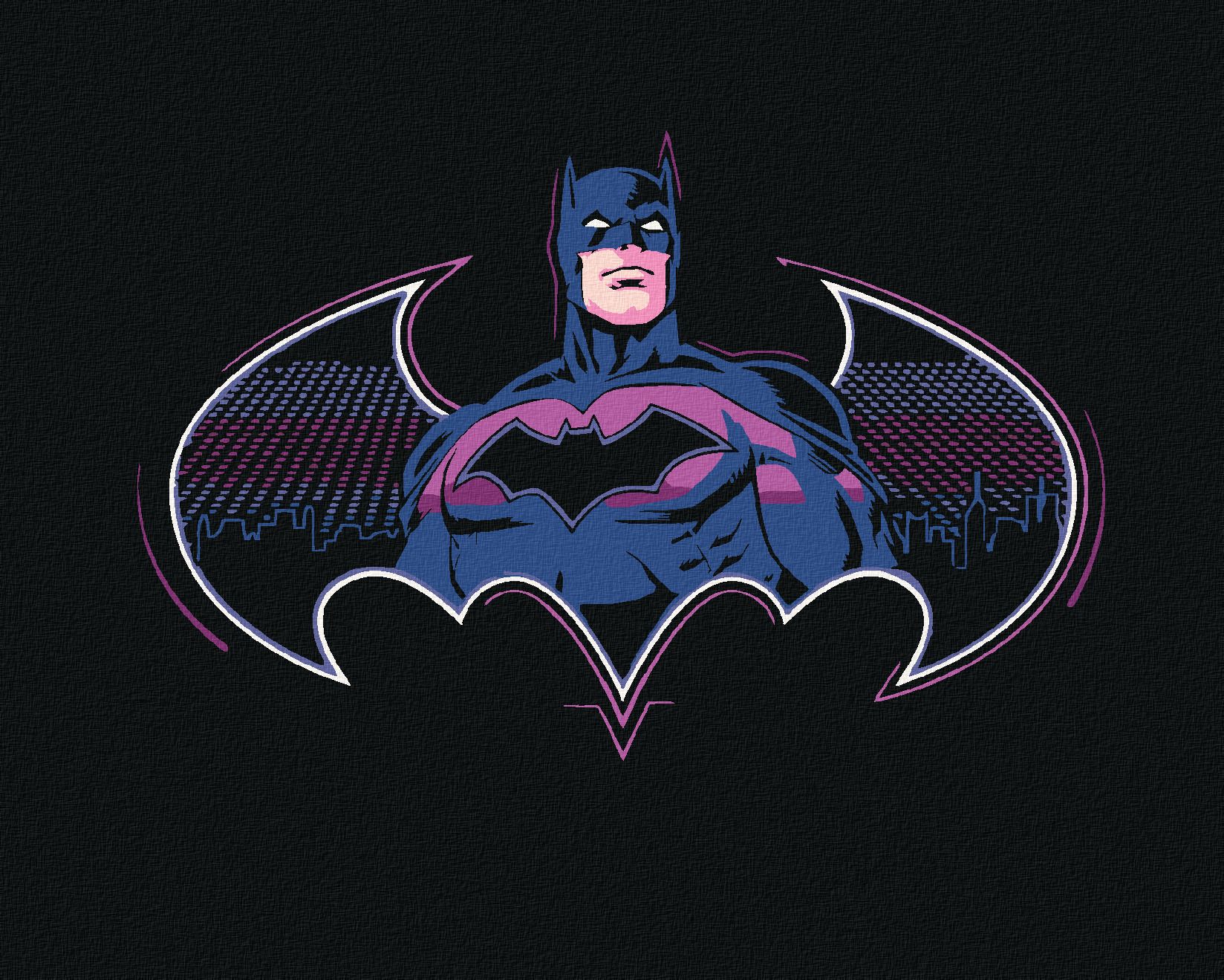 zuty Malování podle čísel - BATMAN V ODSTÍNECH FIALOVÉ - Rozměr: 40x50 cm, Rámování: Varianta: vypnuté plátno na rám - obrázek 1
