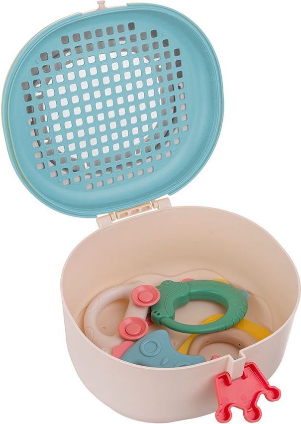 Praktická krabička BOX na chrastítka a kousátka Akuku - bílá - obrázek 5