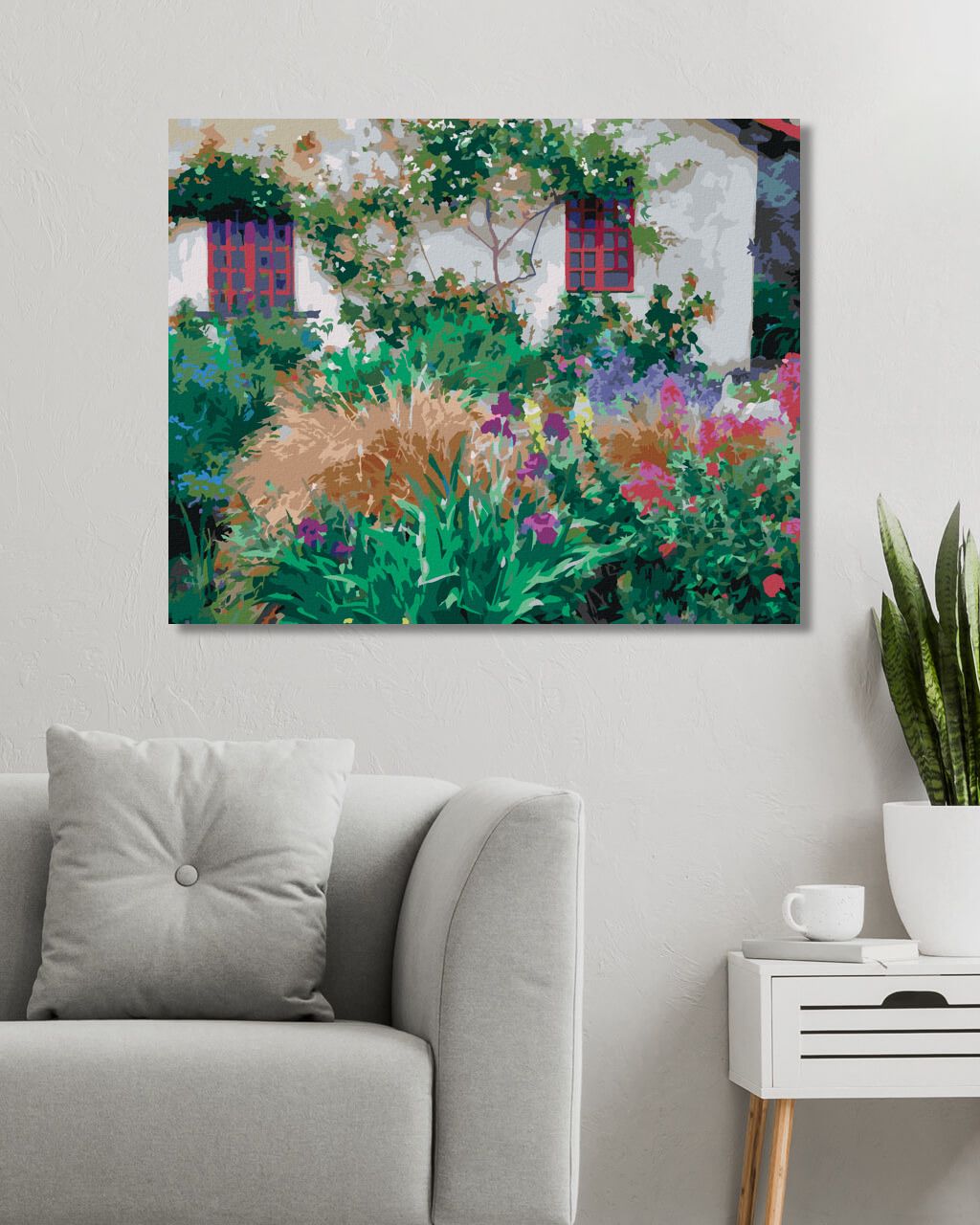 zuty Malování podle čísel - KVĚTINY U DOMU (DENNIS FRATES) - Rozměr: 40x50 cm, Rámování: Varianta: vypnuté plátno na rám - obrázek 5