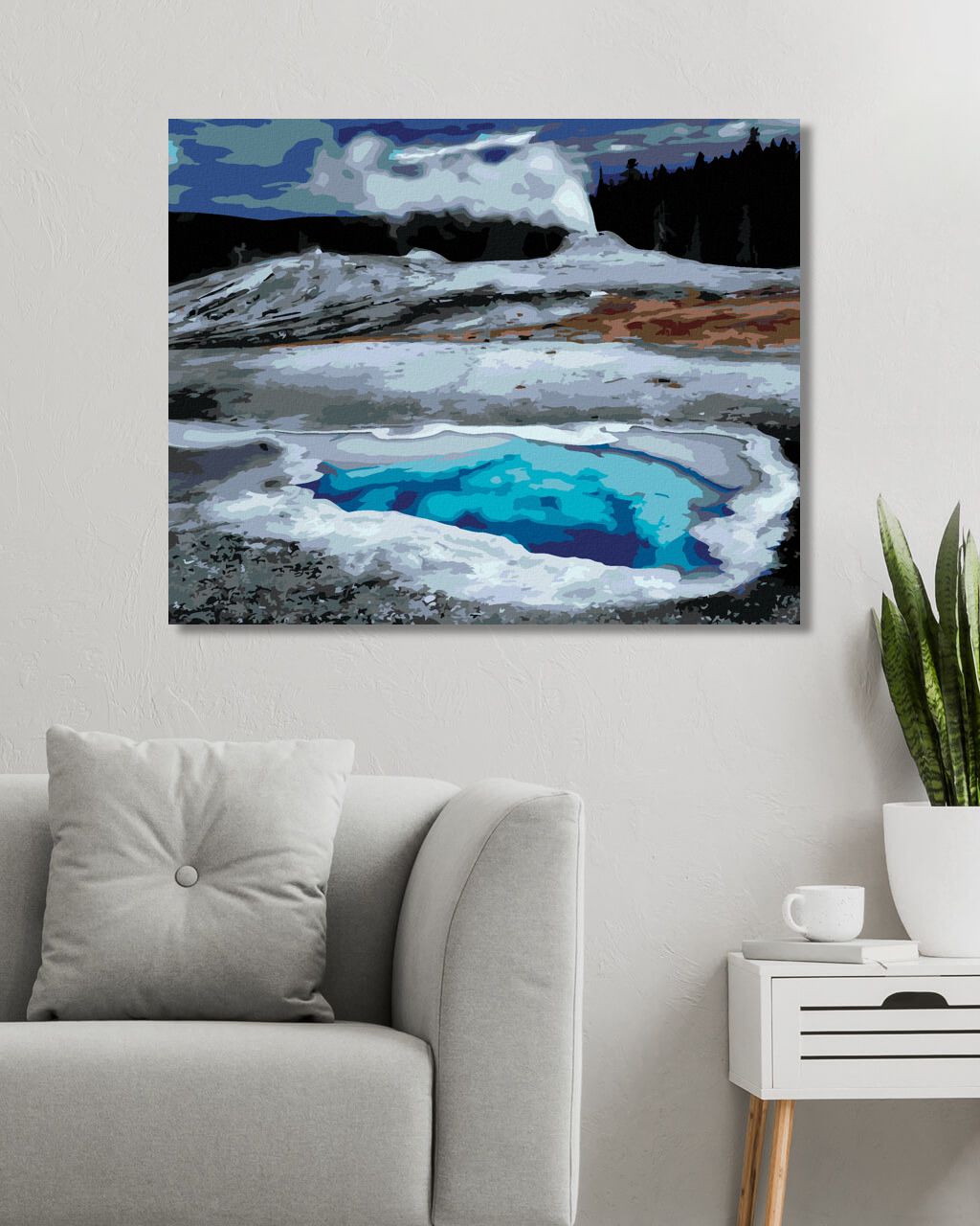zuty Malování podle čísel - GEJZÍRY (DENNIS FRATES) - Rozměr: 40x50 cm, Rámování: Varianta: vypnuté plátno na rám - obrázek 6