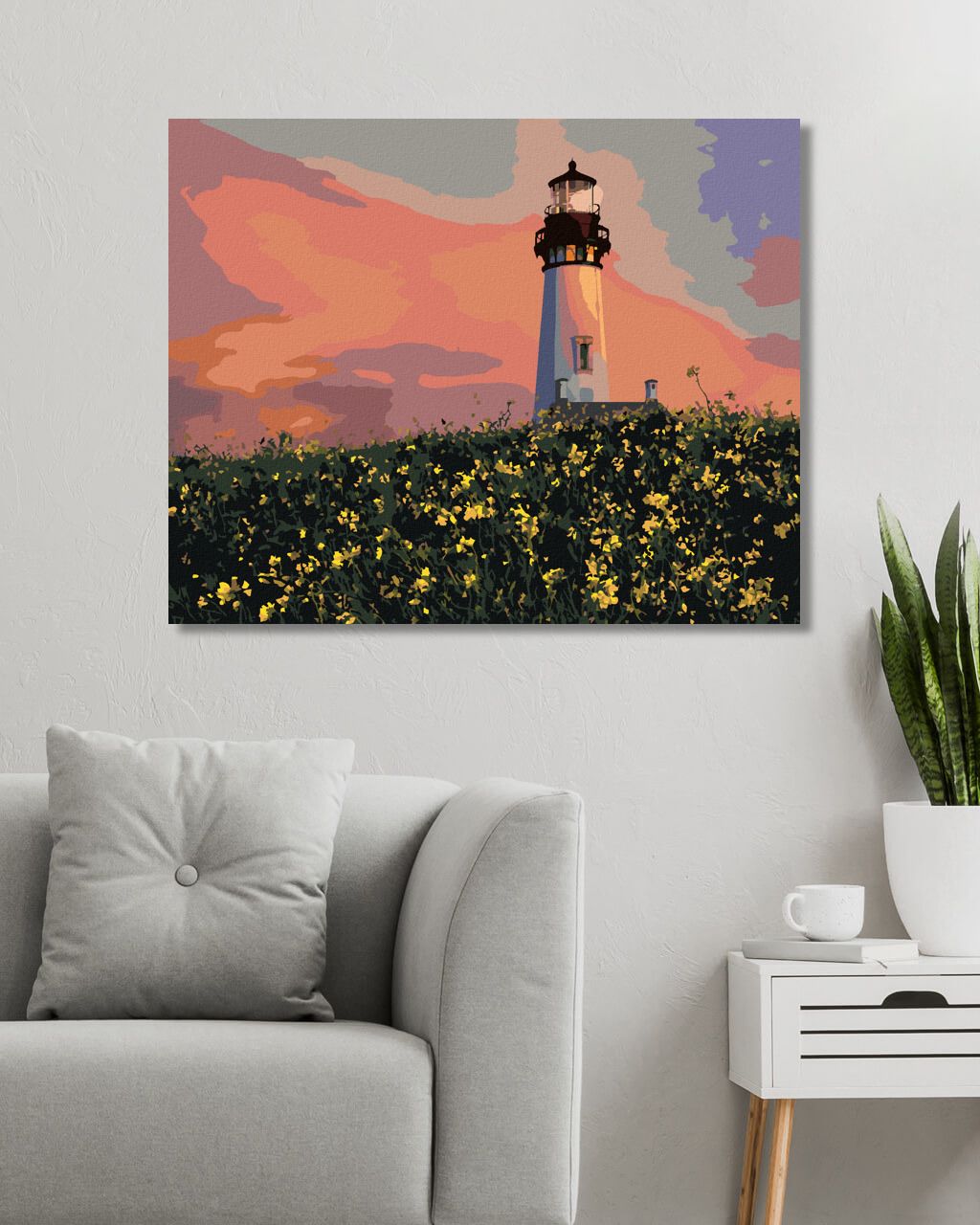 zuty Malování podle čísel - MAJÁK NA LOUCE (DENNIS FRATES) - Rozměr: 40x50 cm, Rámování: Varianta: bez rámu a bez vypnutí plátna - obrázek 5