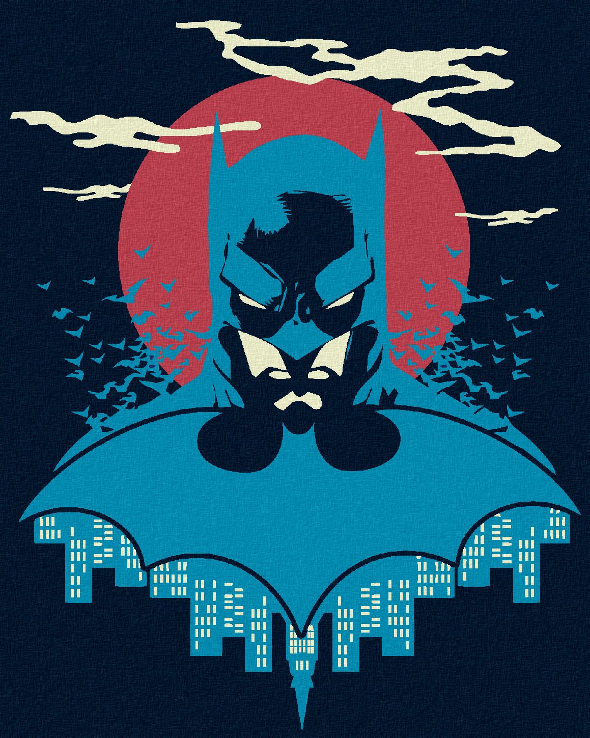 zuty Malování podle čísel - BATMAN V MODRÉ A ČERVENÉ - Rozměr: 40x50 cm, Rámování: Varianta: bez rámu a bez vypnutí plátna - obrázek 1