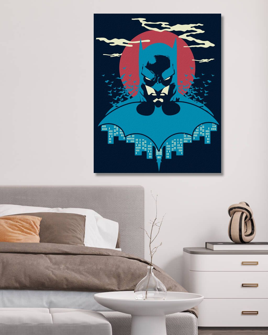 zuty Malování podle čísel - BATMAN V MODRÉ A ČERVENÉ - Rozměr: 40x50 cm, Rámování: Varianta: vypnuté plátno na rám - obrázek 9