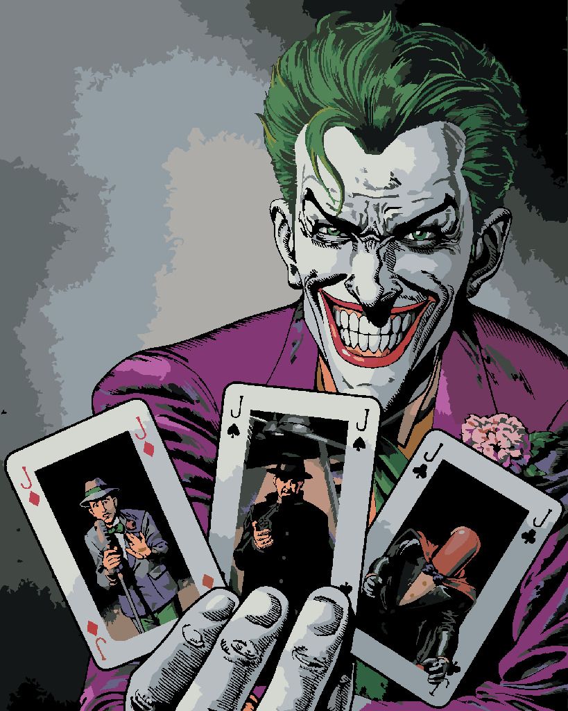 zuty Malování podle čísel - JOKER A KARTY (BATMAN) - Rozměr: 40x50 cm, Rámování: Varianta: vypnuté plátno na rám - obrázek 5