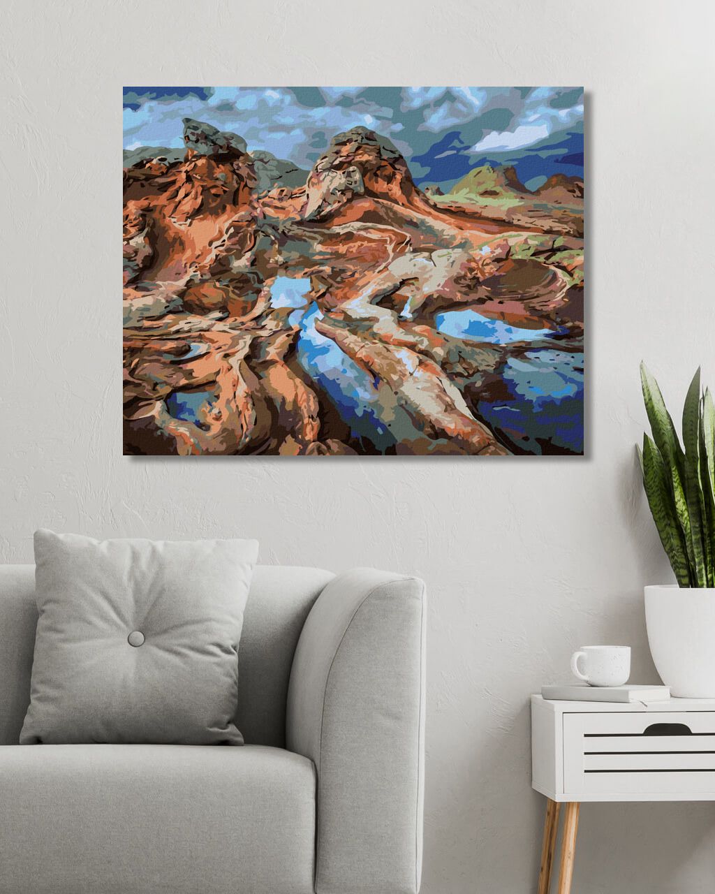 zuty Malování podle čísel - SKÁLY (DENNIS FRATES) - Rozměr: 40x50 cm, Rámování: Varianta: vypnuté plátno na rám - obrázek 10