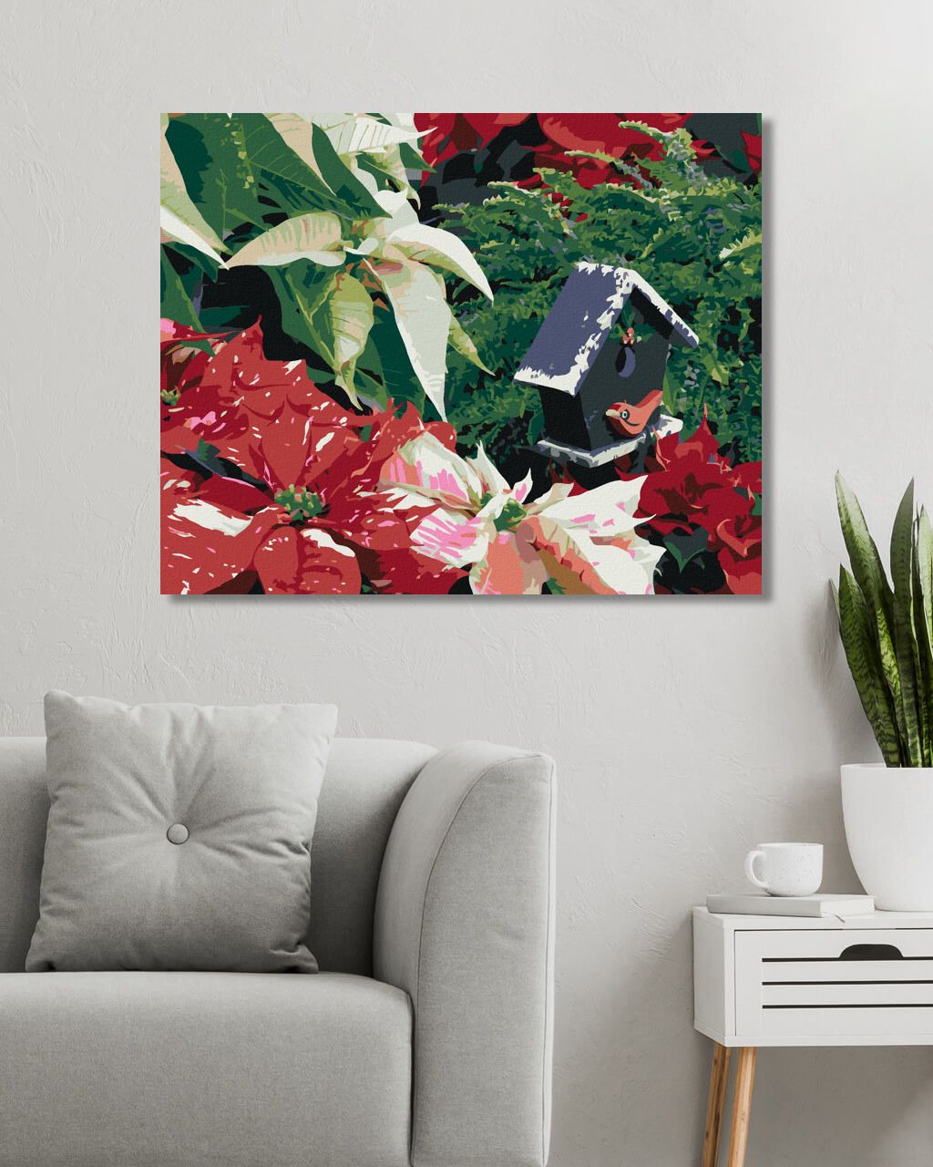 zuty Malování podle čísel - VÁNOČNÍ RŮŽE (DENNIS FRATES) - Rozměr: 40x50 cm, Rámování: Varianta: vypnuté plátno na rám - obrázek 5