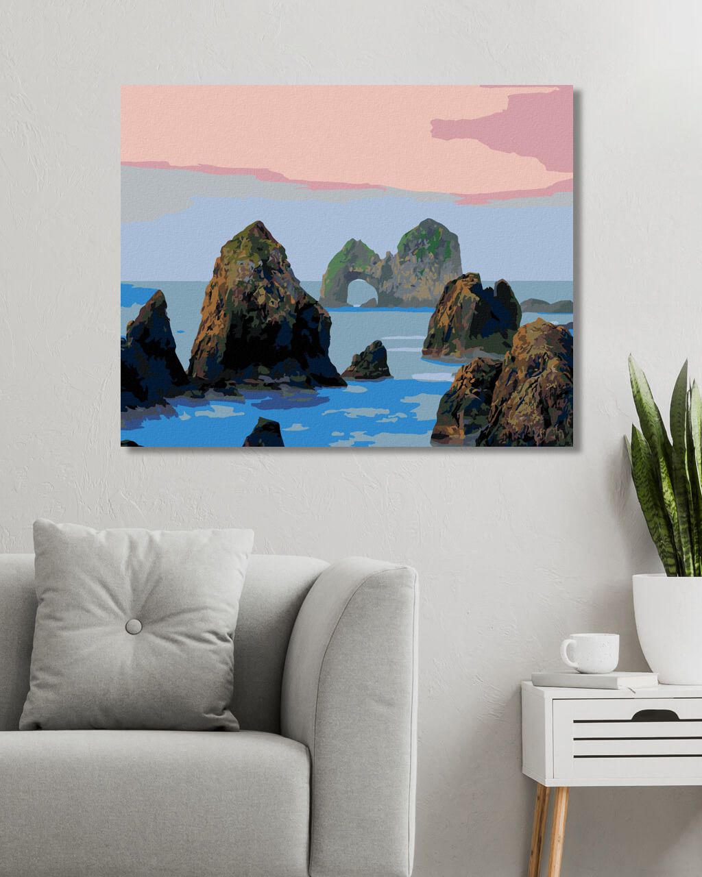 zuty Malování podle čísel - SKÁLY V MOŘI (DENNIS FRATES) - Rozměr: 40x50 cm, Rámování: Varianta: bez rámu a bez vypnutí plátna - obrázek 9