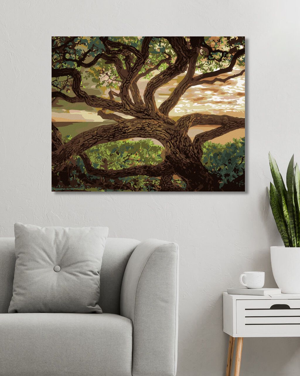 zuty Malování podle čísel - STARÝ STROM (DENNIS FRATES) - Rozměr: 40x50 cm, Rámování: Varianta: vypnuté plátno na rám - obrázek 3