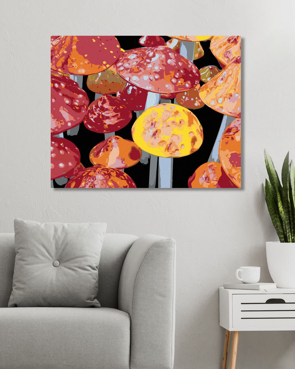 zuty Malování podle čísel - MUCHOMŮRKY (DENNIS FRATES) - Rozměr: 40x50 cm, Rámování: Varianta: bez rámu a bez vypnutí plátna - obrázek 7