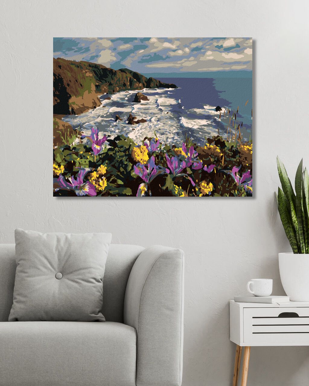 zuty Malování podle čísel - KVĚTINY NA POBŘEŽÍ (DENNIS FRATES) - Rozměr: 40x50 cm, Rámování: Varianta: bez rámu a bez vypnutí plátna - obrázek 8