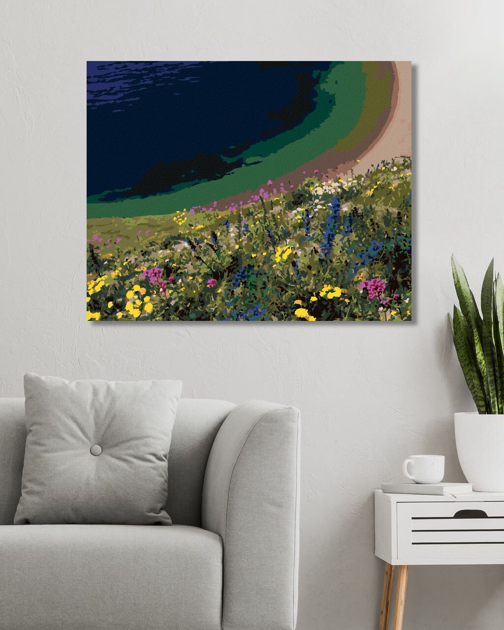 zuty Malování podle čísel - LUČNÍ KVÍTÍ NAD POBŘEŽÍM (DENNIS FRATES) - Rozměr: 40x50 cm, Rámování: Varianta: vypnuté plátno na rám - obrázek 8