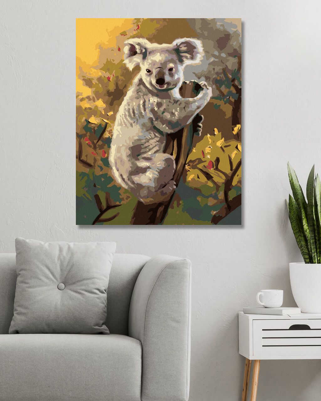 zuty Malování podle čísel - KOALA NA KMENI STROMU (D. RUSTY RUST) - Rozměr: 40x50 cm, Rámování: Varianta: vypnuté plátno na rám - obrázek 2