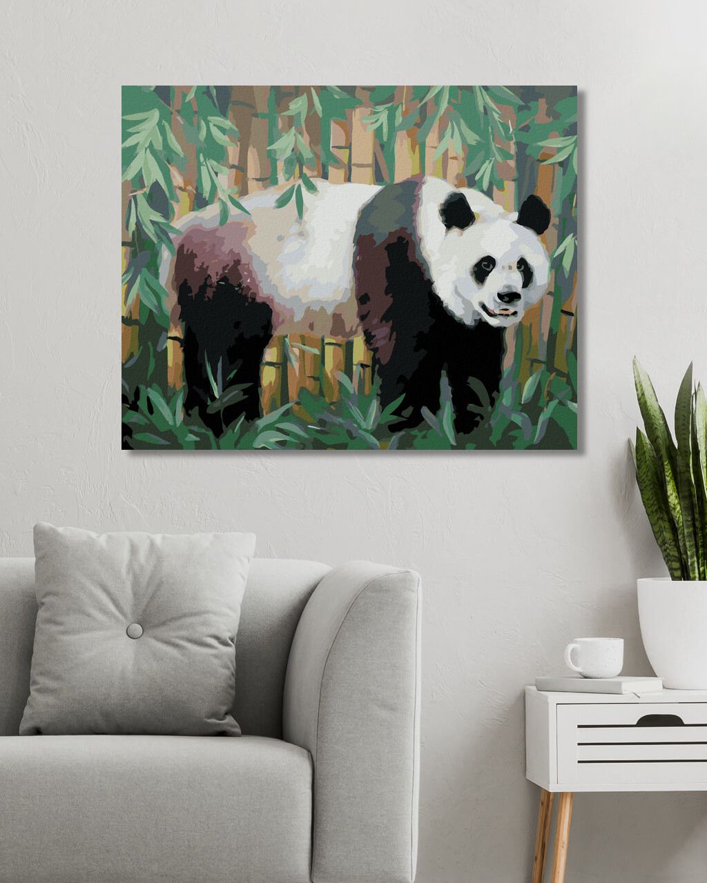 zuty Malování podle čísel - PANDA A BAMBUS (D. RUSTY RUST) - Rozměr: 40x50 cm, Rámování: Varianta: bez rámu a bez vypnutí plátna - obrázek 9