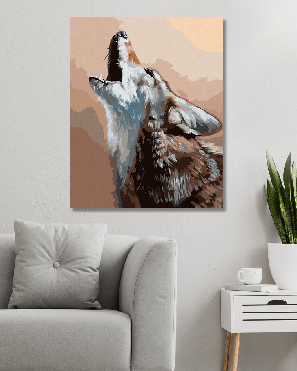 zuty Malování podle čísel - PORTRÉT VYJÍCÍ KOJOT (D. RUSTY RUST) - Rozměr: 40x50 cm, Rámování: Varianta: bez rámu a bez vypnutí plátna - obrázek 7