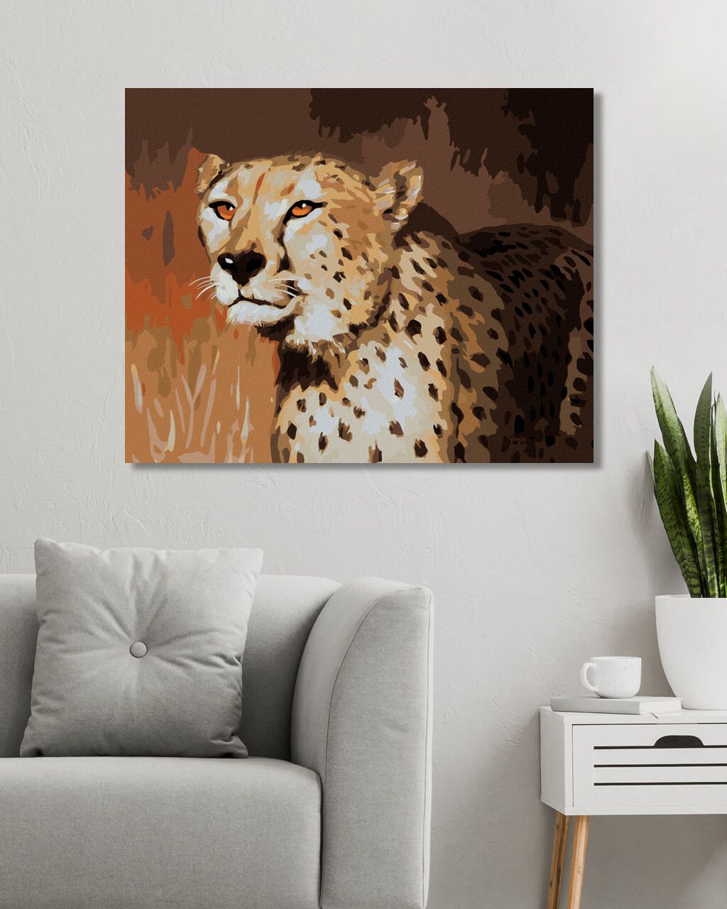 zuty Malování podle čísel - POHLED GEPARDA (D. RUSTY RUST) - Rozměr: 40x50 cm, Rámování: Varianta: bez rámu a bez vypnutí plátna - obrázek 8