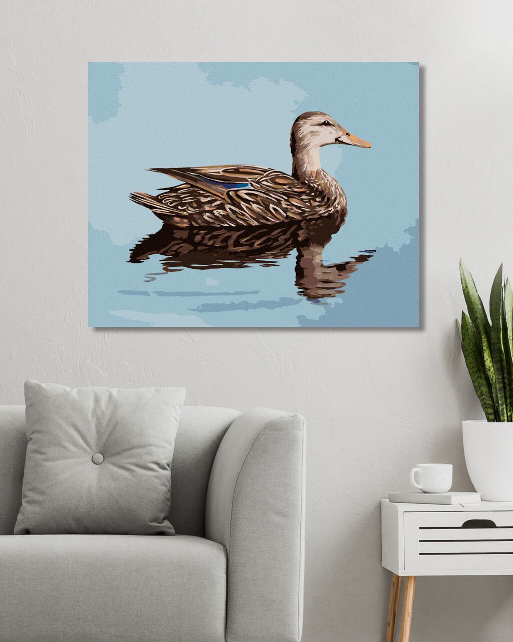 zuty Malování podle čísel - KACHNA PLUJÍCÍ PO VODĚ (D. RUSTY RUST) - Rozměr: 40x50 cm, Rámování: Varianta: bez rámu a bez vypnutí plátna - obrázek 10