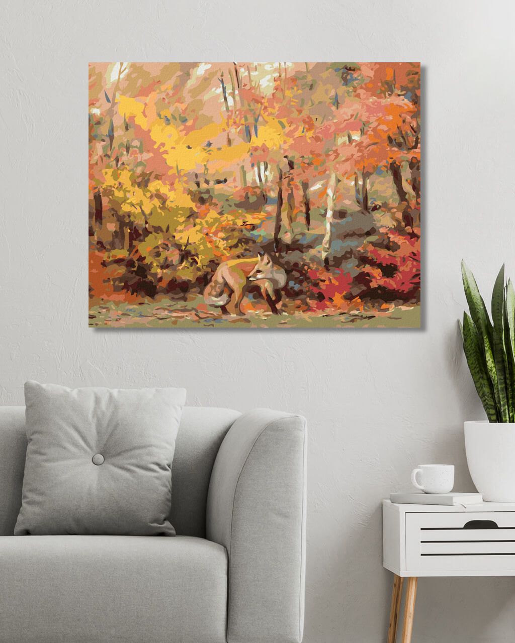 zuty Malování podle čísel - LIŠKA V LESE (D. RUSTY RUST) - Rozměr: 40x50 cm, Rámování: Varianta: bez rámu a bez vypnutí plátna - obrázek 5