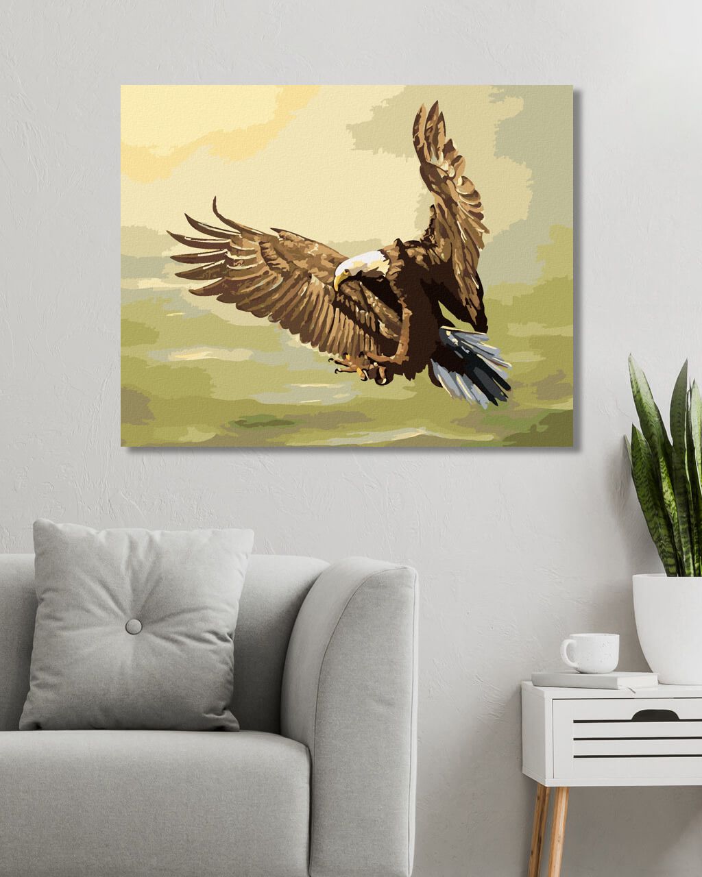 zuty Malování podle čísel - LOVÍCÍ OREL (D. RUSTY RUST) - Rozměr: 40x50 cm, Rámování: Varianta: bez rámu a bez vypnutí plátna - obrázek 5