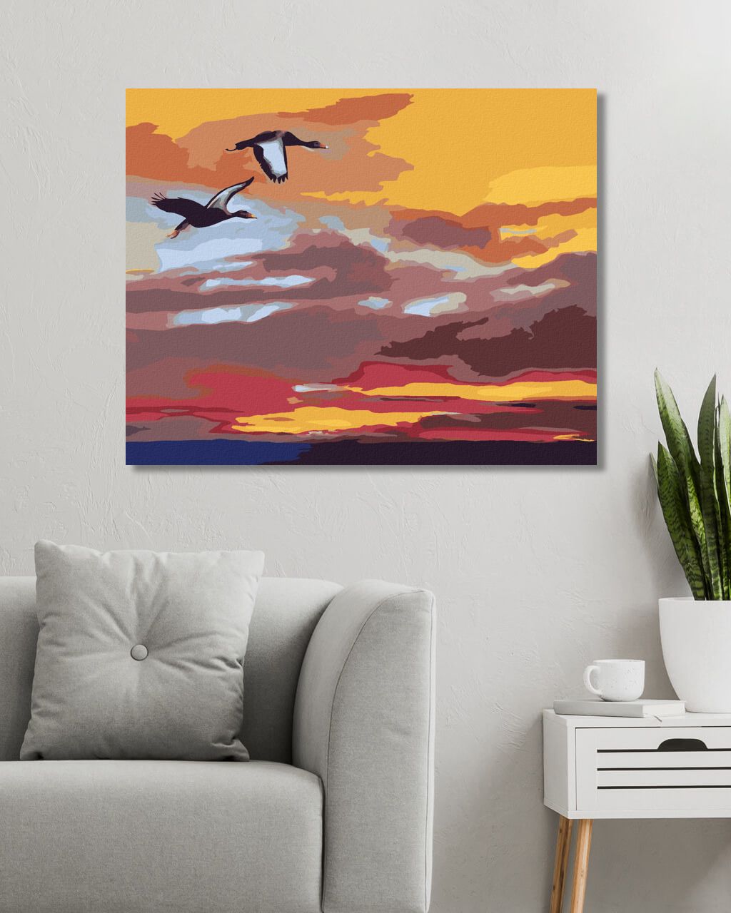 zuty Malování podle čísel - LETÍCÍ KACHNY (D. RUSTY RUST) - Rozměr: 40x50 cm, Rámování: Varianta: vypnuté plátno na rám - obrázek 9