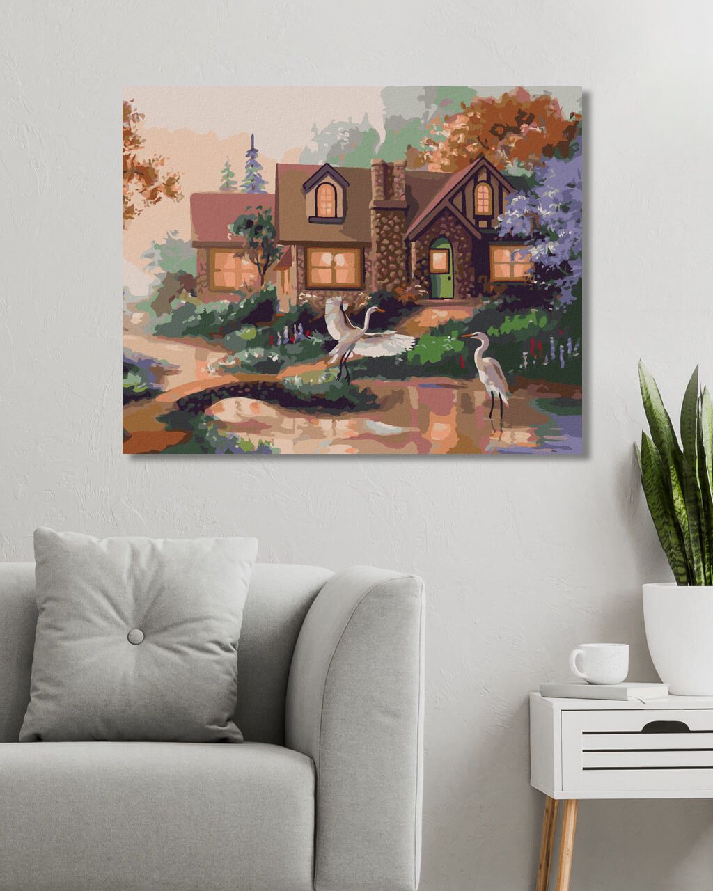zuty Malování podle čísel - VOLAVKA V POTOCE (D. RUSTY RUST) - Rozměr: 40x50 cm, Rámování: Varianta: vypnuté plátno na rám - obrázek 7