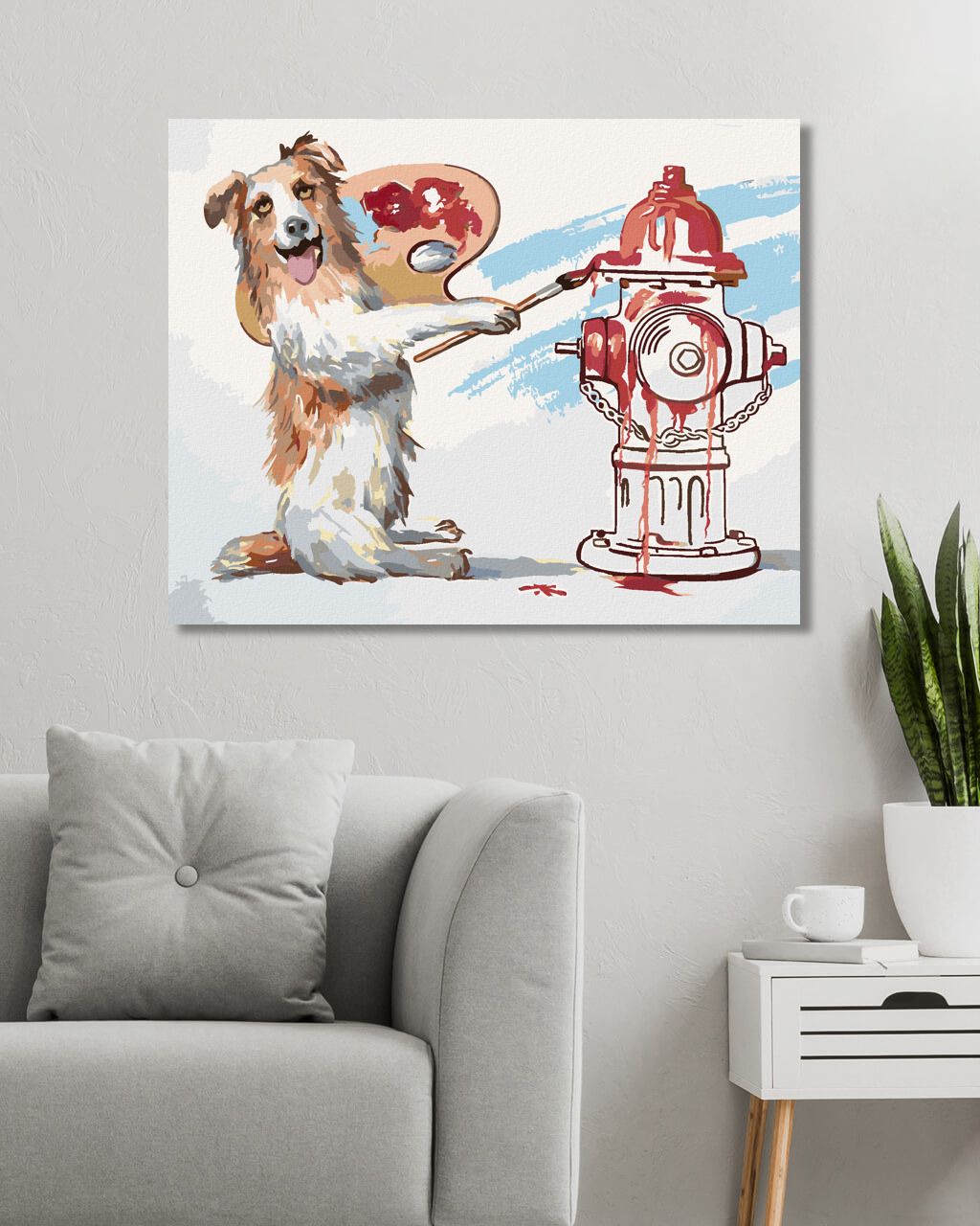zuty Malování podle čísel - PES MALÍŘEM (D. RUSTY RUST) - Rozměr: 40x50 cm, Rámování: Varianta: bez rámu a bez vypnutí plátna - obrázek 7