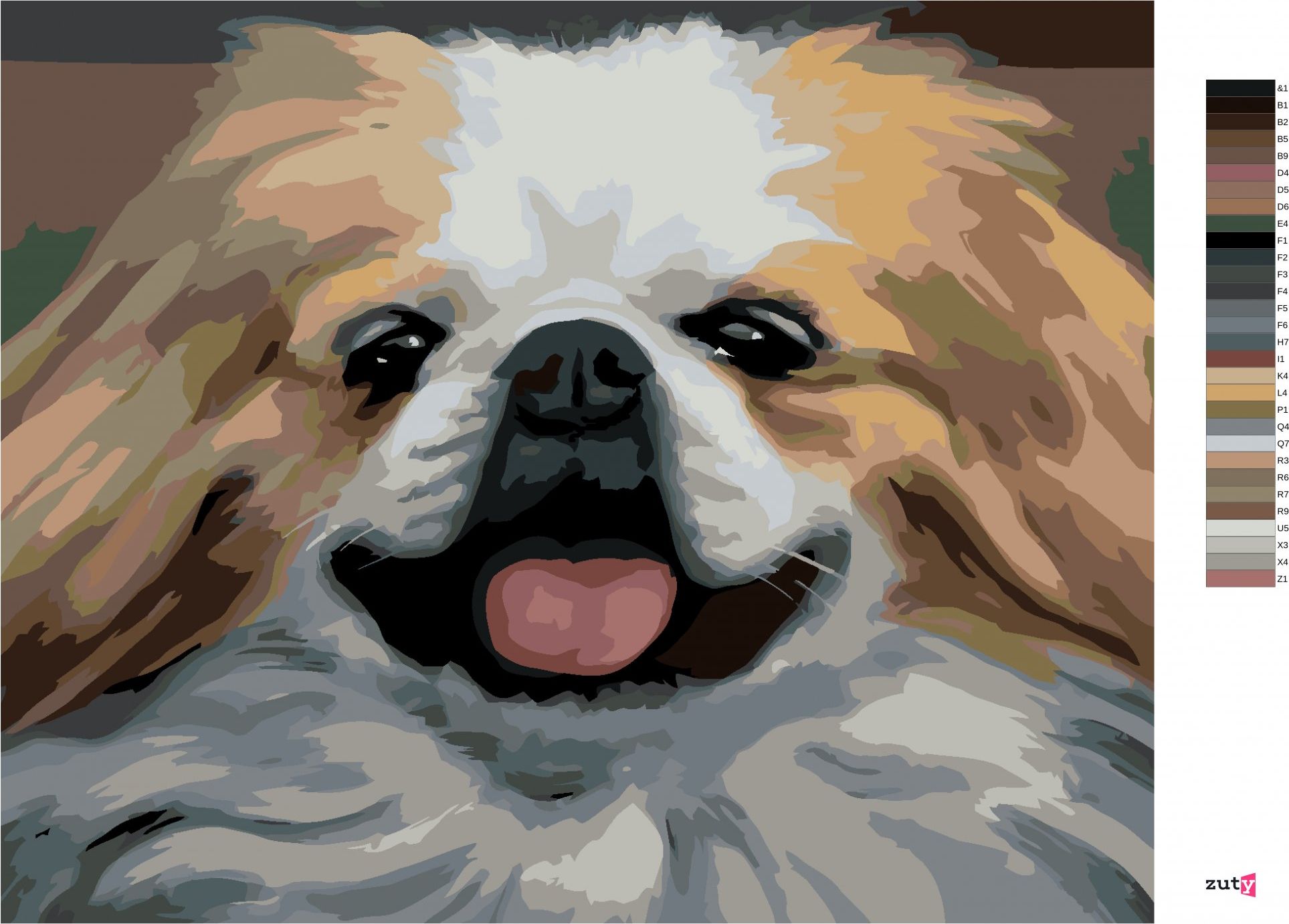 zuty Malování podle čísel - PES - PORTRÉT (D. RUSTY RUST) - Rozměr: 40x50 cm, Rámování: Varianta: vypnuté plátno na rám - obrázek 3