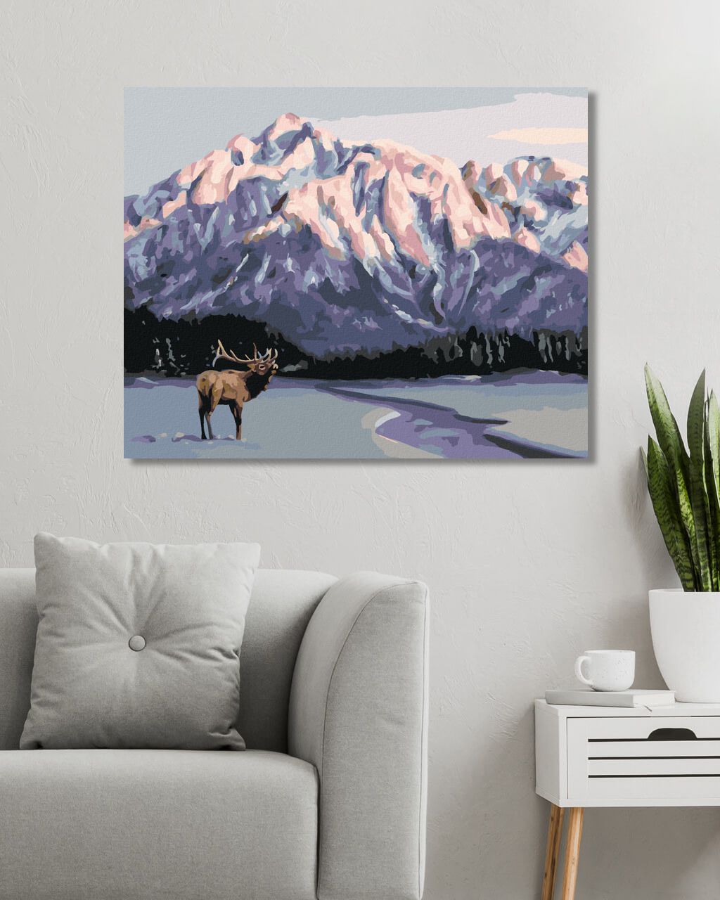 zuty Malování podle čísel - LOS U ŘEKY (D. RUSTY RUST) - Rozměr: 40x50 cm, Rámování: Varianta: bez rámu a bez vypnutí plátna - obrázek 5