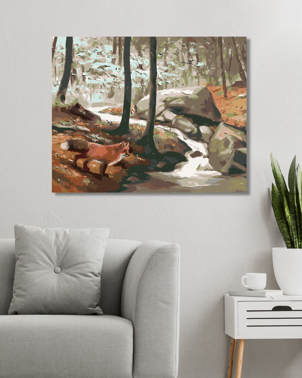 zuty Malování podle čísel - LIŠKA U POTOKA (D. RUSTY RUST) - Rozměr: 40x50 cm, Rámování: Varianta: bez rámu a bez vypnutí plátna - obrázek 7