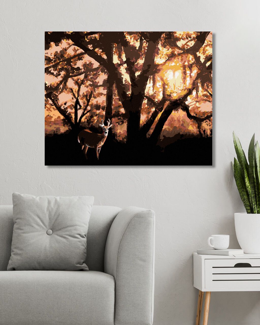 zuty Malování podle čísel - SRNKA U STROMU (D. RUSTY RUST) - Rozměr: 40x50 cm, Rámování: Varianta: vypnuté plátno na rám - obrázek 6