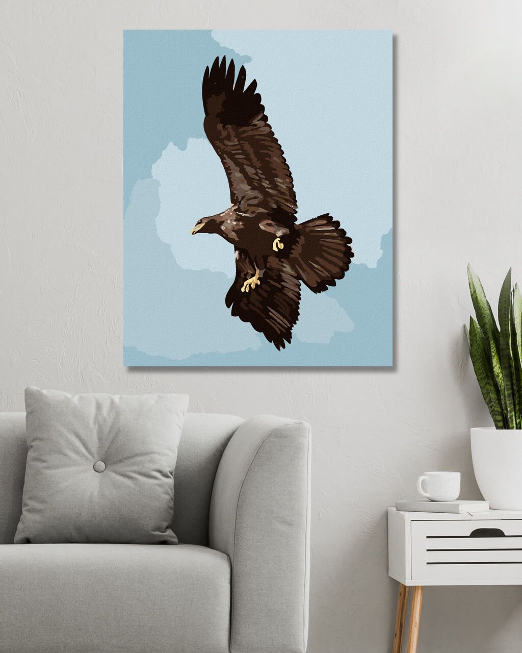 zuty Malování podle čísel - OREL (D. RUSTY RUST) - Rozměr: 40x50 cm, Rámování: Varianta: bez rámu a bez vypnutí plátna - obrázek 6