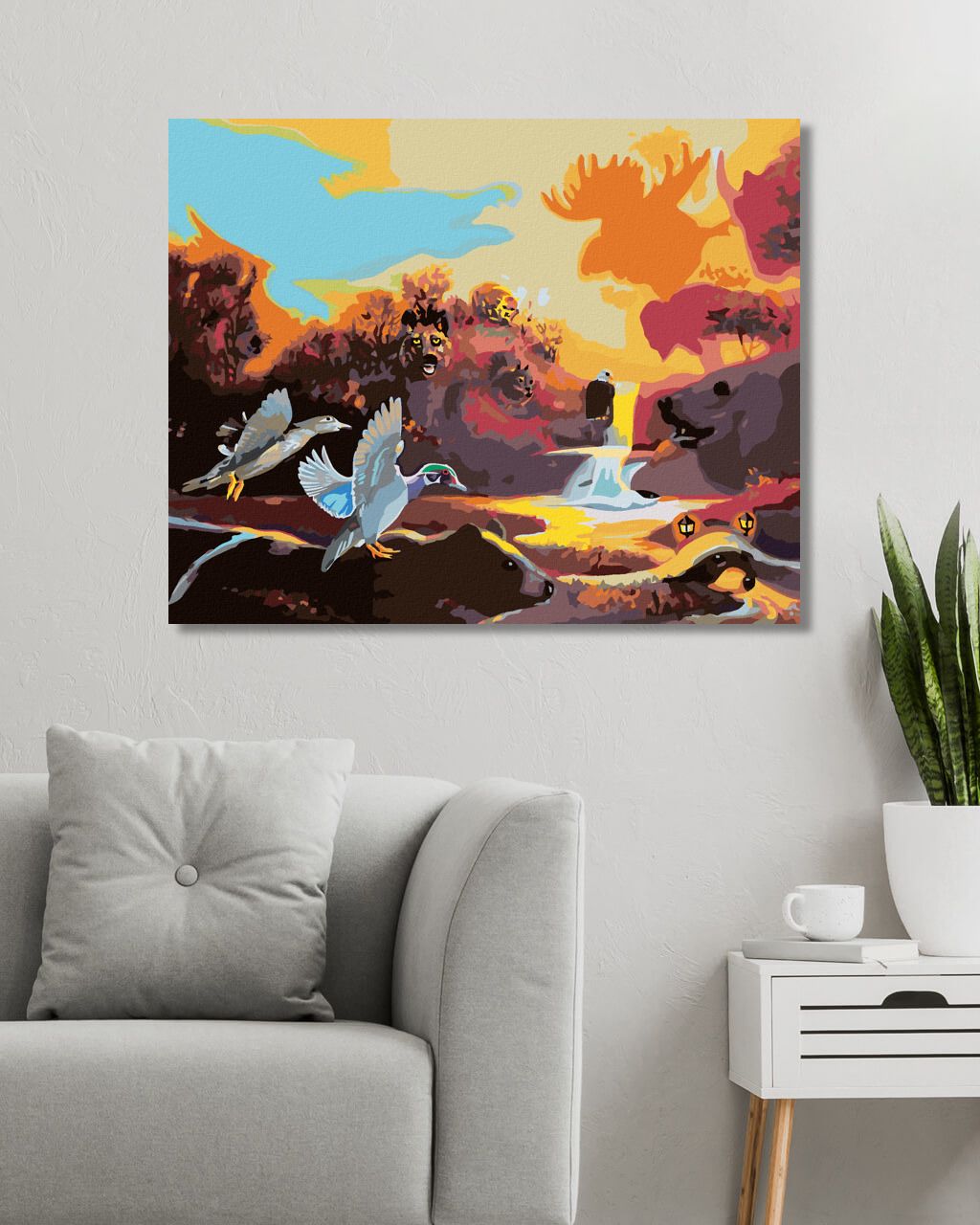 zuty Malování podle čísel - ZVÍŘECÍ ŘÍŠE (D. RUSTY RUST) - Rozměr: 40x50 cm, Rámování: Varianta: vypnuté plátno na rám - obrázek 9