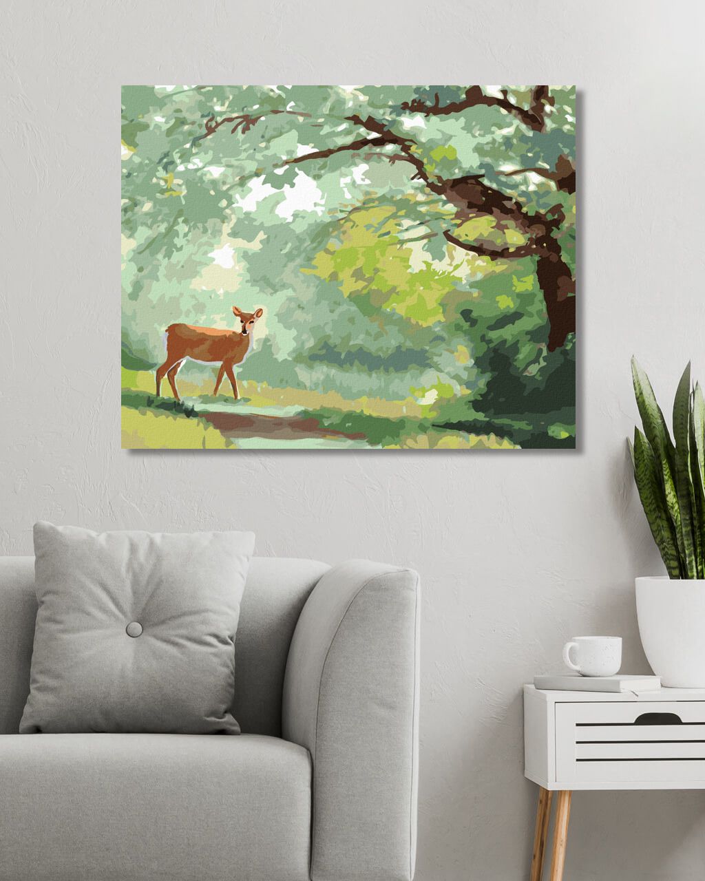 zuty Malování podle čísel - LAŇ NA LESNÍ PĚŠINĚ (D. RUSTY RUST) - Rozměr: 40x50 cm, Rámování: Varianta: vypnuté plátno na rám - obrázek 6