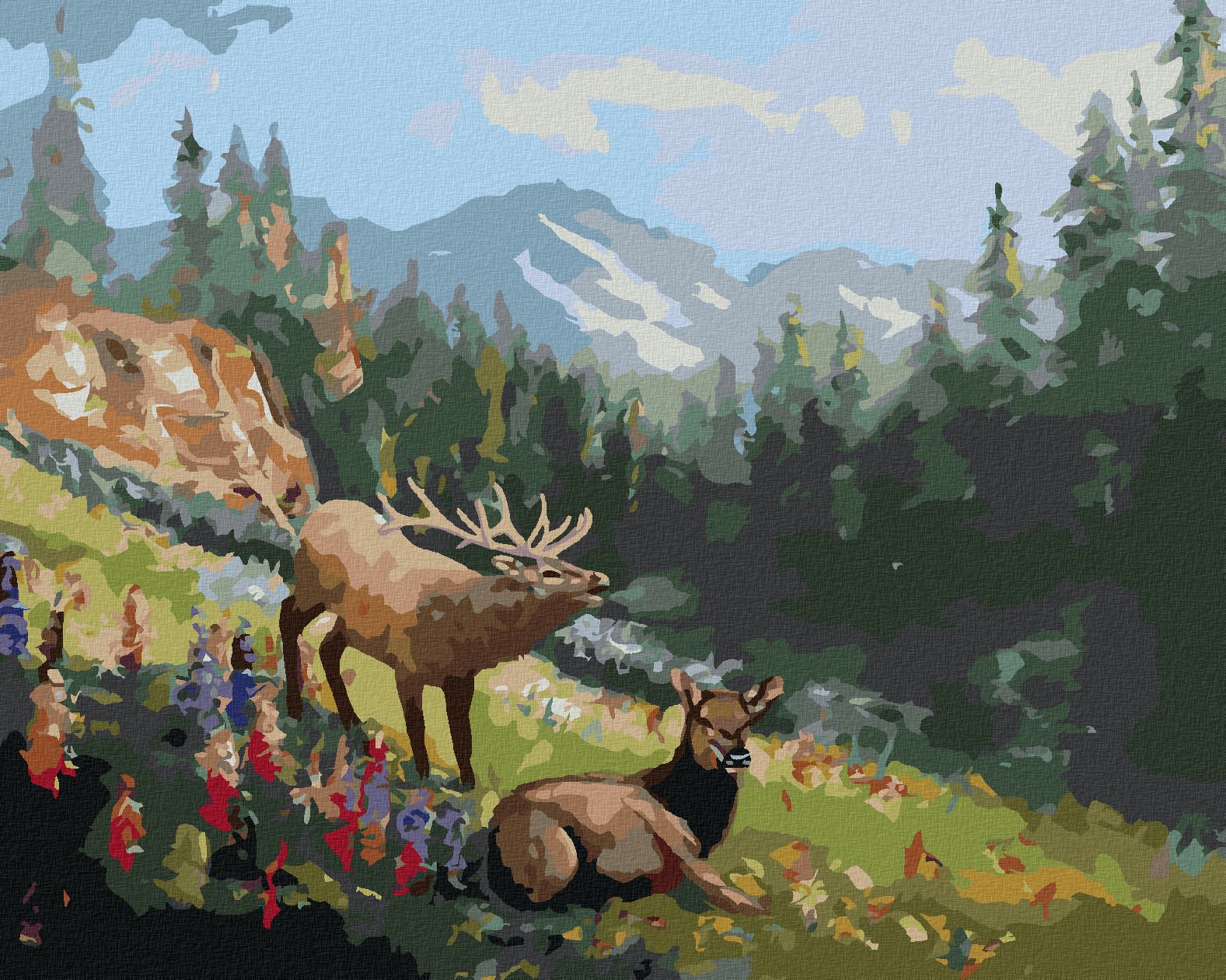 zuty Malování podle čísel - LOS NA PALOUKU (D. RUSTY RUST) - Rozměr: 40x50 cm, Rámování: Varianta: vypnuté plátno na rám - obrázek 1