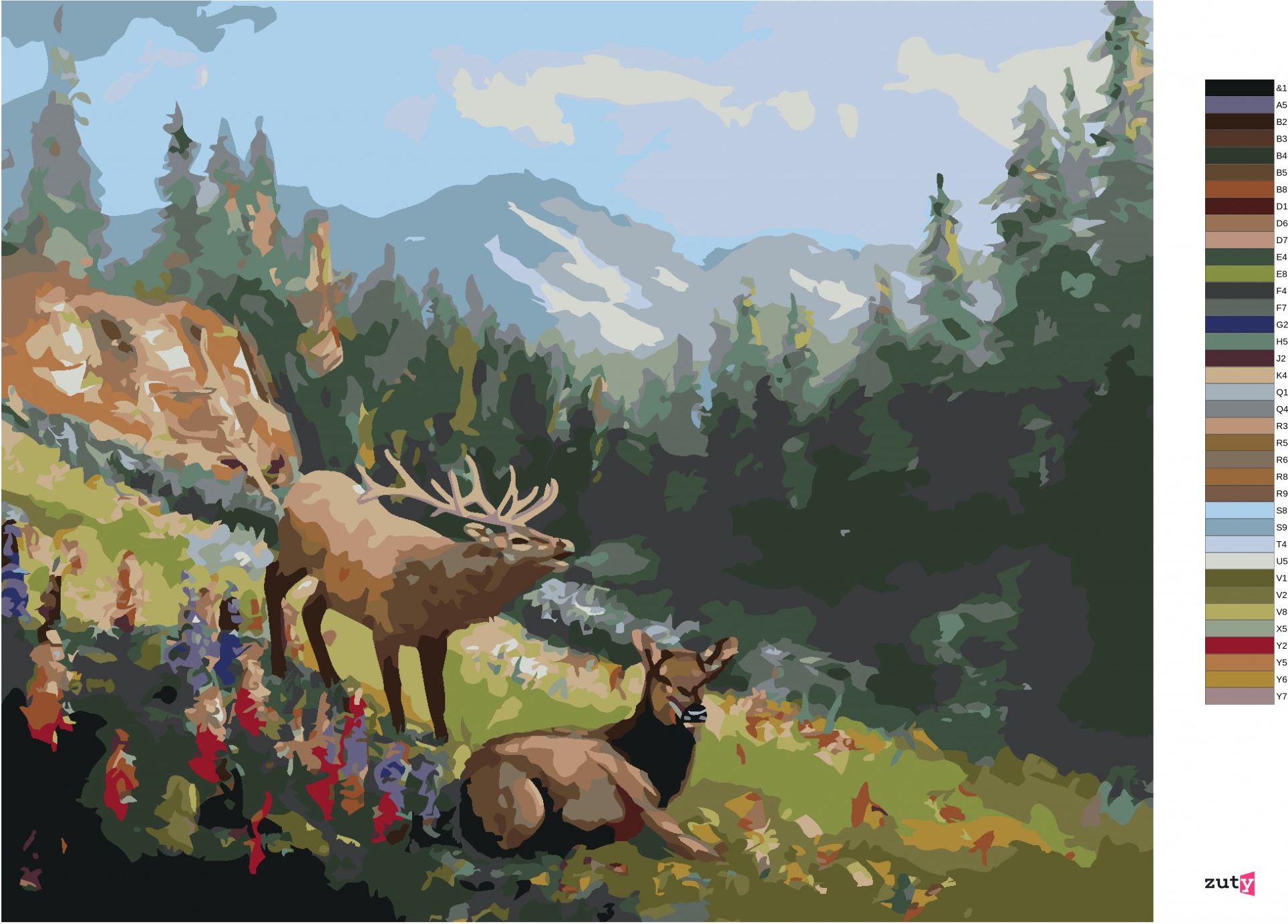 zuty Malování podle čísel - LOS NA PALOUKU (D. RUSTY RUST) - Rozměr: 40x50 cm, Rámování: Varianta: vypnuté plátno na rám - obrázek 8