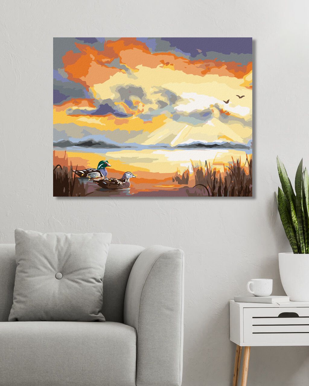 zuty Malování podle čísel - KACHNA NA JEZEŘE (D. RUSTY RUST) - Rozměr: 40x50 cm, Rámování: Varianta: bez rámu a bez vypnutí plátna - obrázek 6