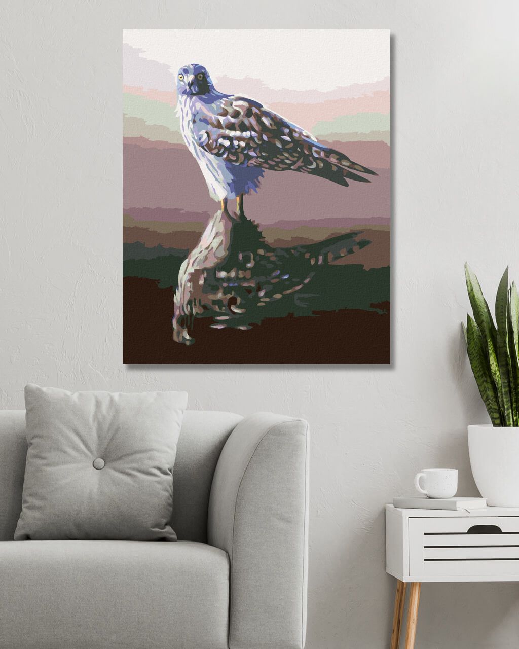 zuty Malování podle čísel - JESTŘÁB V ODRAZU (D. RUSTY RUST) - Rozměr: 40x50 cm, Rámování: Varianta: bez rámu a bez vypnutí plátna - obrázek 5