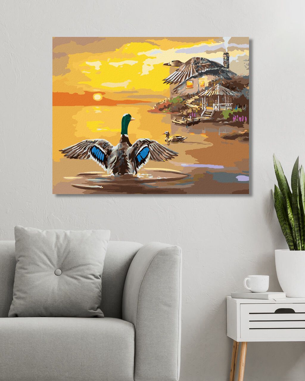 zuty Malování podle čísel - KACHNA V JEZEŘE (D. RUSTY RUST) - Rozměr: 40x50 cm, Rámování: Varianta: bez rámu a bez vypnutí plátna - obrázek 10